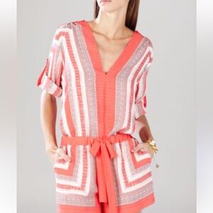 BCBGMaxAzria Soren printed romper. Size S